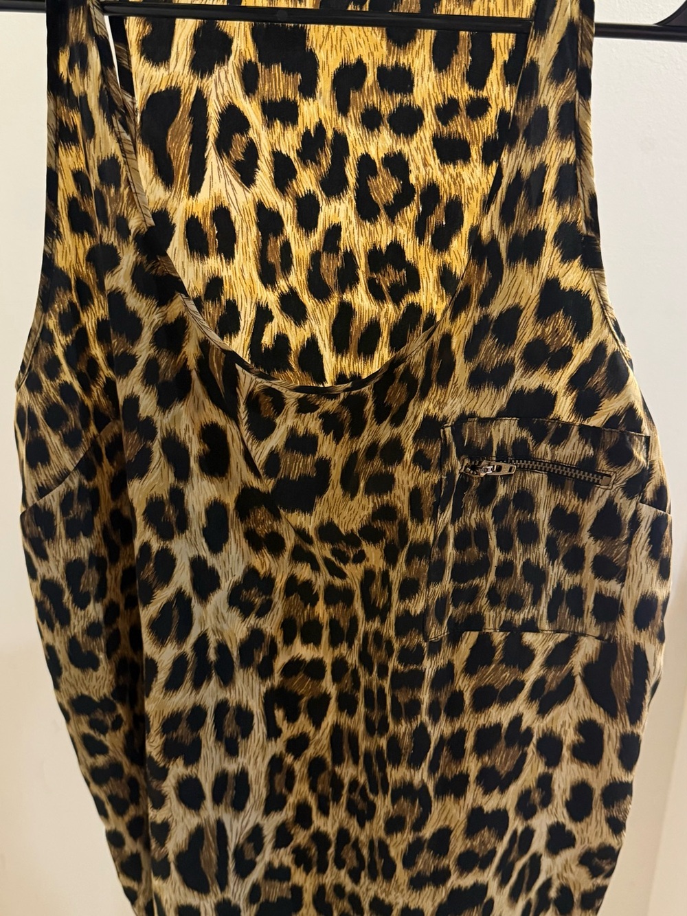Leopard Print Women’s Jumpsuit - Brown/Black